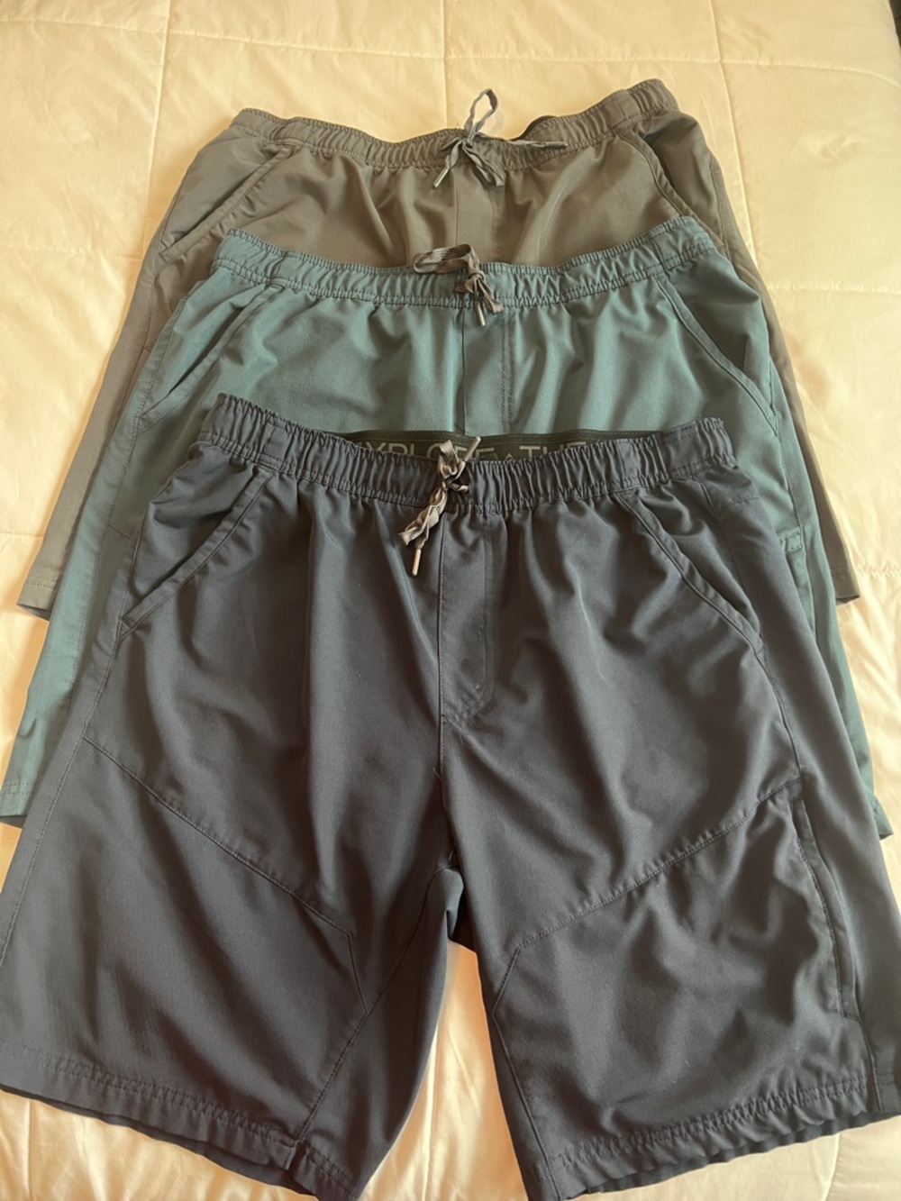 Gerry Weber Black Athletic Shorts (3 pair) Gray, Navy Blue and Teal